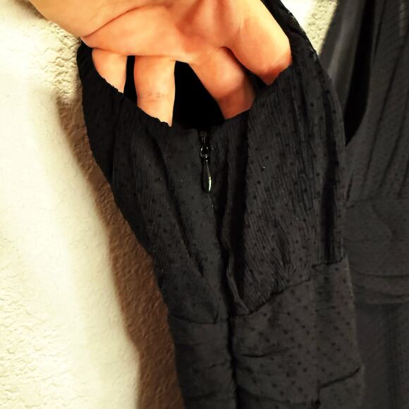 NWOT The J. Peterman Co. Vintage 90s Silk Dot Dress Whimsigoth Midi Deadstock - Picture 3 of 9